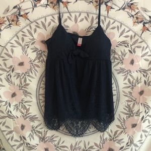 Navy Lace Tank